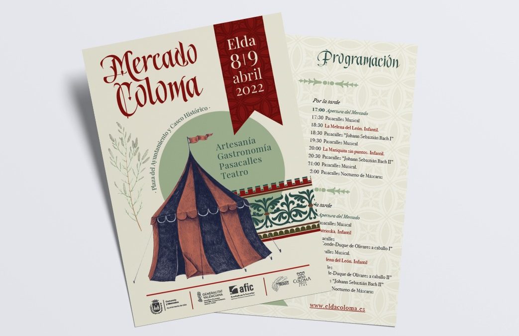 Elda regresará a la época de los Coloma con un mercado barroco que contará con más de 60 puestos de artesanía, títeres y malabaristas, actividades infantiles, personajes de época, música medieval y gastronomía